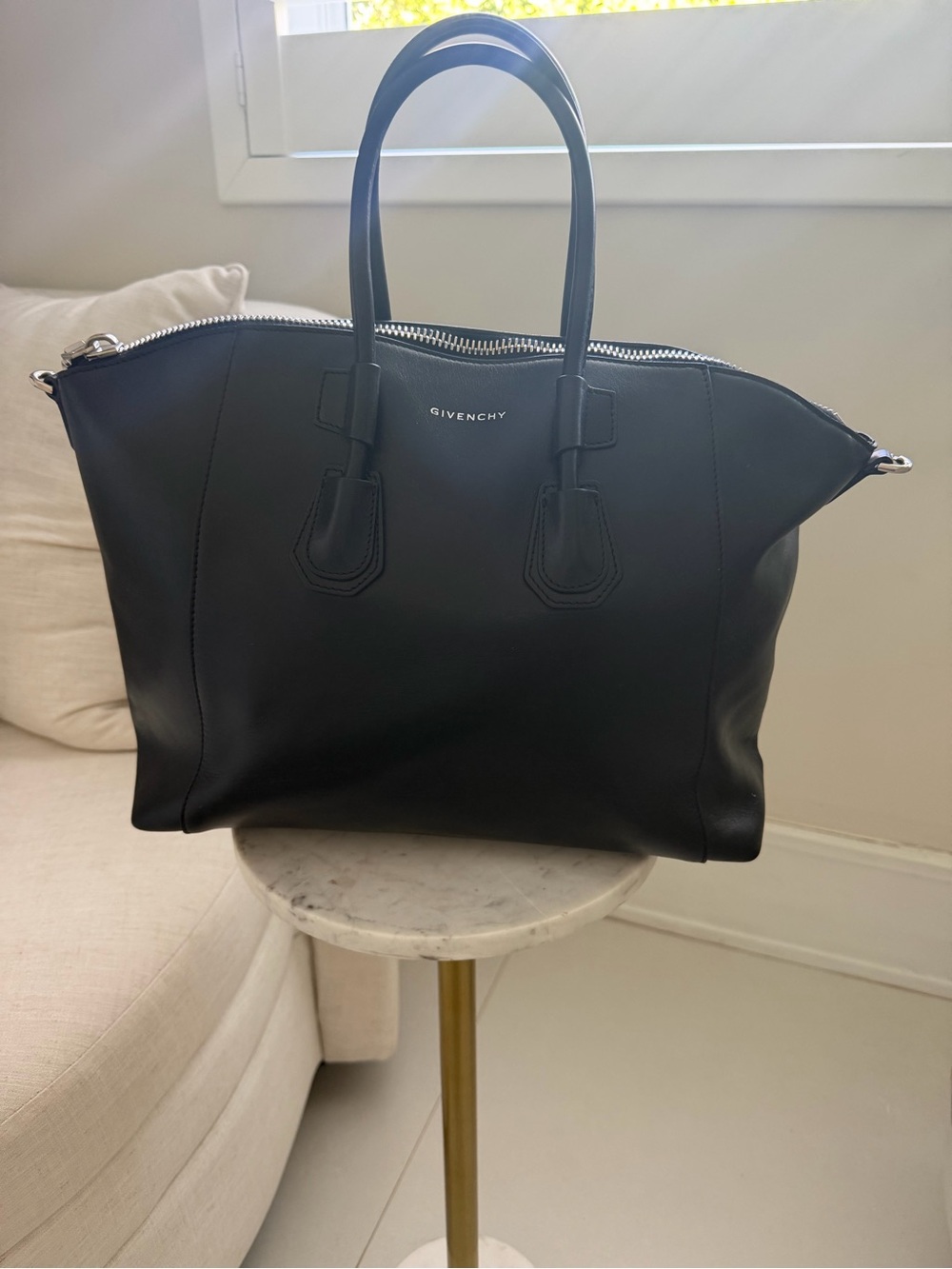 Givenchy Black Leather Antigona Soft Tote